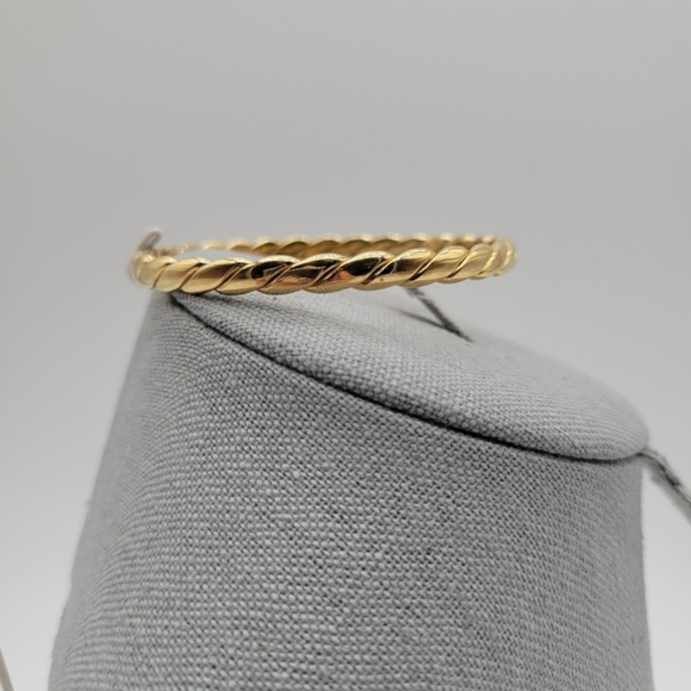 Monet 70s/80s Goldtone Twisted Rope Bangle‎ Bracelet